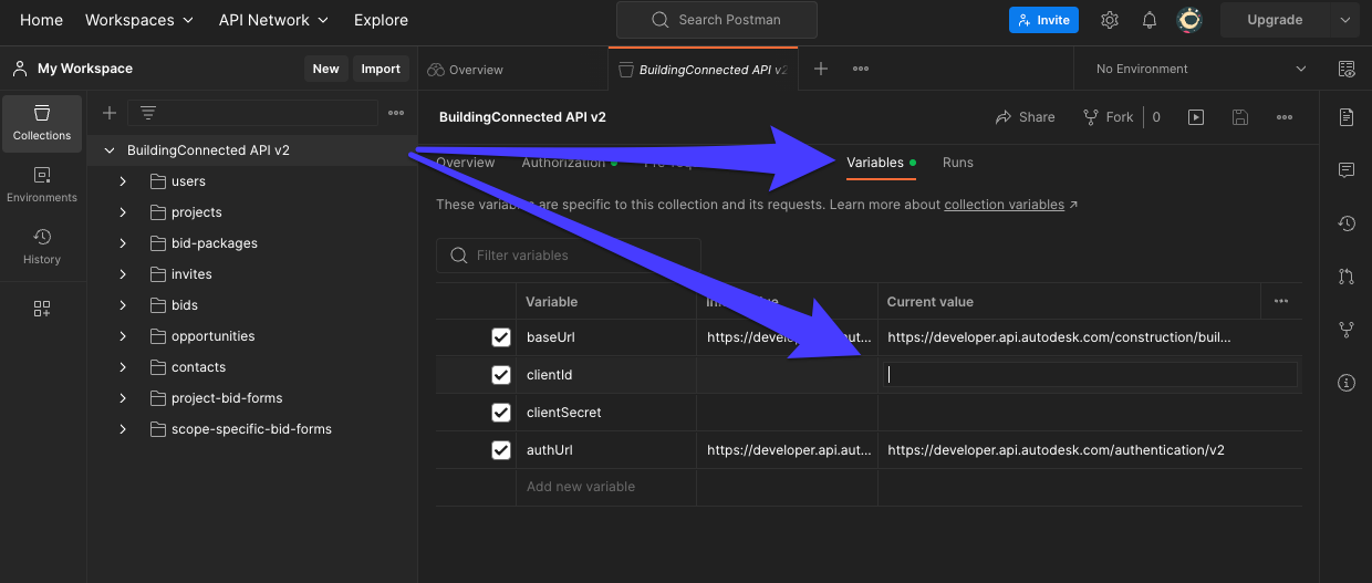 Postman Variables